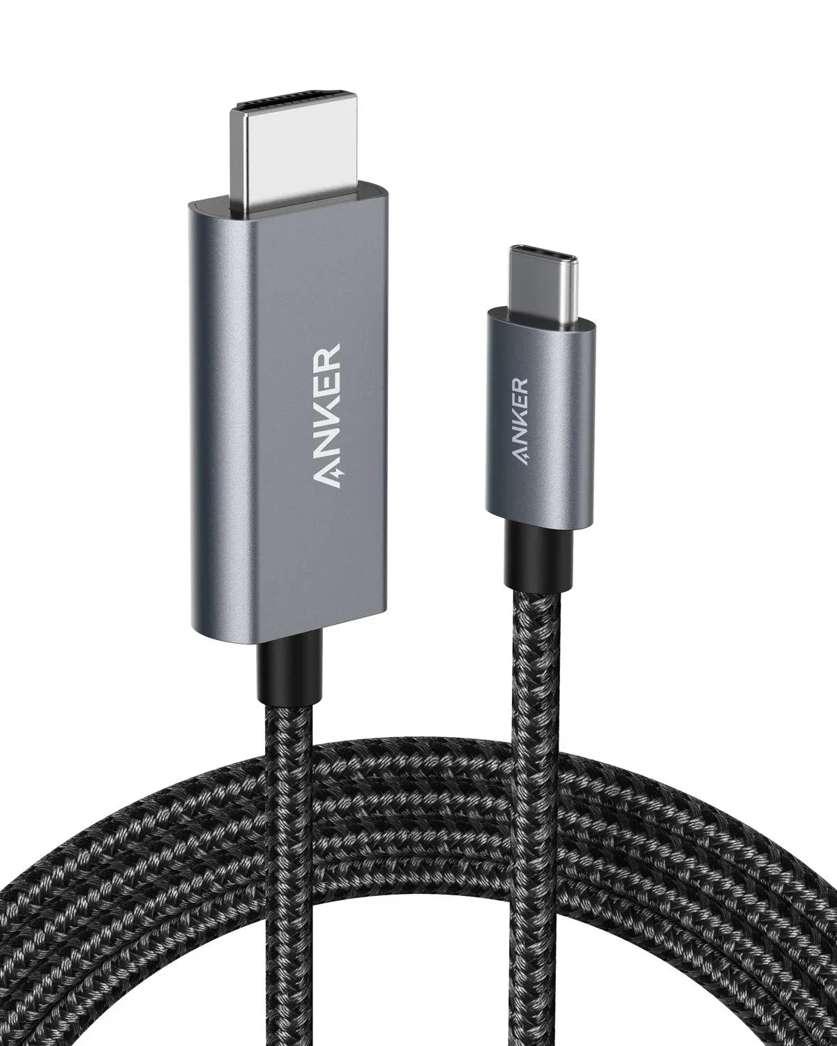 Anker 311 USB-C to HDMI 4K Nylon Cable (1.8m/6ft) - Black - Tashqila Anker 311 USB-C to HDMI 4K Nylon Cable (1.8m/6ft) - Black - Tashqila